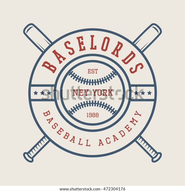 Vintage Baseball Logo Emblem Badge Design Stock Vector (Royalty Free ...