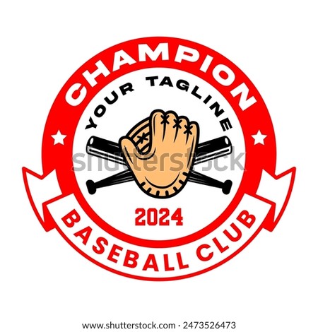 Vintage baseball logo vector isolated in white background. Baseball logo template isolated. Set of retro baseball badge logo design