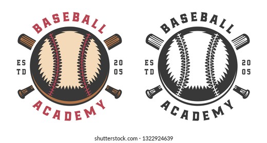 Vintage baseball sport logo, emblem, badge, mark, label. Graphic Art. Illustration. Vector. 
