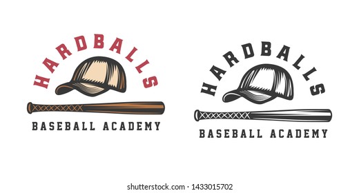 Vintage baseball sport logo, emblem, badge, mark, label. Graphic Art. Illustration. Vector.
