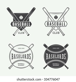 Vintage baseball or sports logo, emblem, badge, label and watermark in retro style. Vector illustration