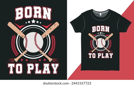 Vintage Baseball Typography Tee Shirt Design, Baseball Tee Shirt Vector, Sports Shirt Design.