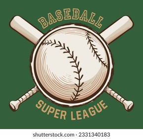 Vintage-Baseball-Vektorgrafik-T-Shirt