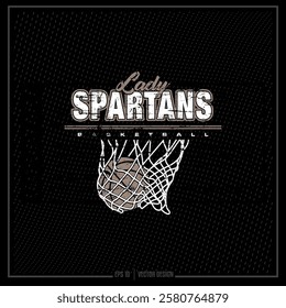 Vintage Basketball, Basketball, BB, Hoops, Sports, Team, Game, Player, Spartan, Lady Spartan, Athlete, Athletic Department, Sports Team, Athletic, Sport