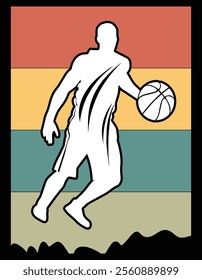 Vintage Basketball funny Retro Design Eps File.