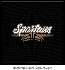 Vintage Basketball, Game, Team, Player, Ball, Sports Ball, Spartan, Spartan Team, Mascot, Basketball, Hoops, Athlete, Athletic, Sport
