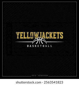 Vintage Basketball, Basketball, Hoops, Team, Game, Player, Court, BB, Yellowjacket, Sports