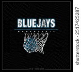 Vintage Basketball, Net, Sport, Team, Sports Team, BB, Blue Jay Basketball, Sports Ball