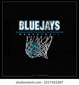 Vintage Basketball, Net, Sport, Team, Sports Team, BB, Blue Jay Basketball, Sports Ball