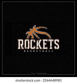 Vintage Basketball, Basketball, Team, Game, Player, Sports, Sports Ball, Ball, Rocket, Rocket BB, BB, Sports Team