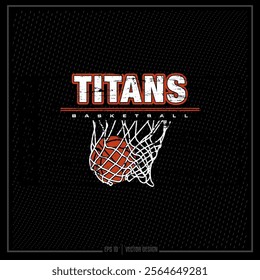 Vintage Basketball, Basketball, Team, Game, Player, Sports, Sports Ball, Ball, Titan, Titan BB, BB, Sports Team