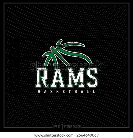 Vintage Basketball, Basketball, Team, Game, Player, Sports, Sports Ball, Ball, Ram, Ram BB, BB, Sports Team
