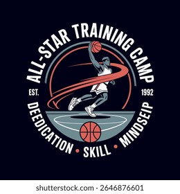 Vintage Basketball TShirt Graphic design