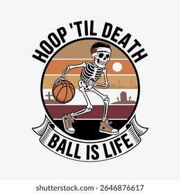Vintage Basketball TShirt Graphic design
