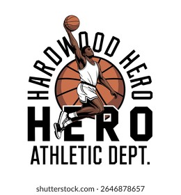 Vintage Basketball T-Shirt Graphic design