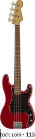 vintage bass precision bass red color