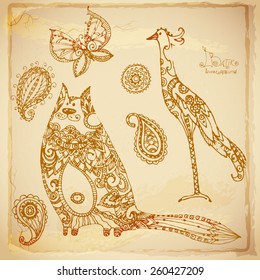 Vintage batik background