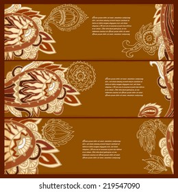 Vintage batik  banner set