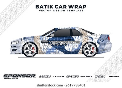vintage batik car wrap livery 130