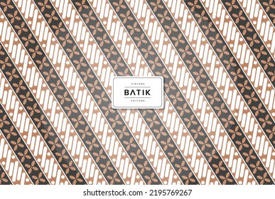 Vintage batik pattern illustration banner