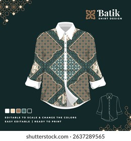 vintage batik shirt template design 39