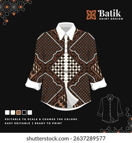 vintage batik shirt template design 30