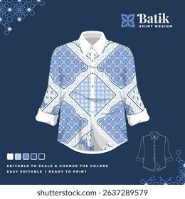 vintage batik shirt template design 42