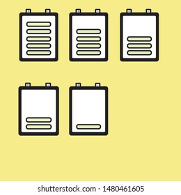 Vintage battery isolated icon set, illustration can use for web, designe, illustration etc.