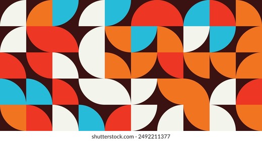 Vintage Bauhaus Vector Banner Template Design.