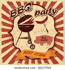 Vintage BBQ banner