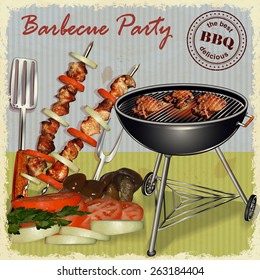 Vintage BBQ banner