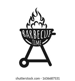 Vintage bbq grill graphics for t-shirt, other prints. Retro barbecue typography