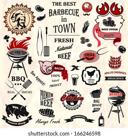 Vintage BBQ labels