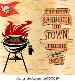 Vintage BBQ poster