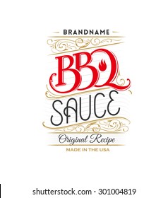 Vintage BBQ Sauce Logo