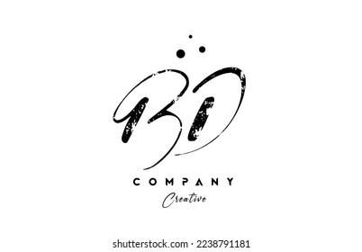 vintage BD alphabet letter logo icon combination design with dots. Creative hand written template for company and business