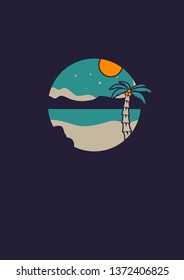 vintage beach night