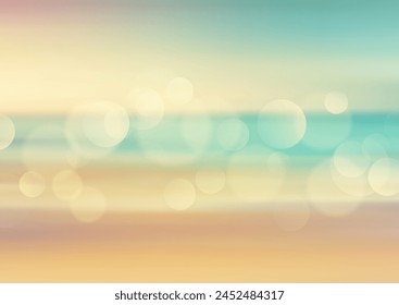 Vintage beach themed abstract blur background design