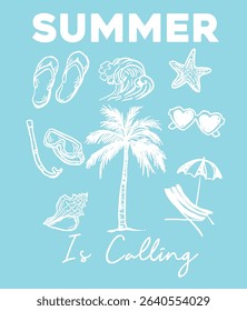 Vintage Beach Vector, Summer tropical women's, girls Retro T-shirt Design, summer vibes hand draw, summer slogan with beach elements illustration print design.

