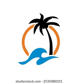 VINTAGE BEACH WAVES VECTOR DESIGN 1
