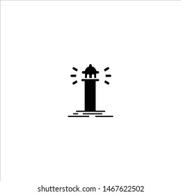 Vintage Beacon Lighthouse on logo design