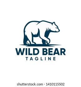 Vintage Bear Logo Template Vector