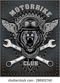 
Vintage Bear Motorcycle Label