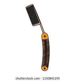 Vintage beard razor scribble