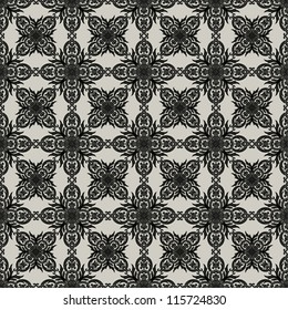 Vintage beautiful background, floral, damask ornament, fashion, rich seamless pattern, luxury vector wallpaper, old style fashioned arabesque black and white fabric for decoration and design