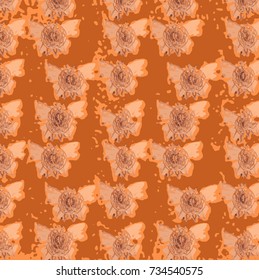 Vintage beautiful Butterfly pattern. The pattern incorporates petals and butterflies. The pattern comes in a variety of different colors, for you to choose from to implement into your projects.