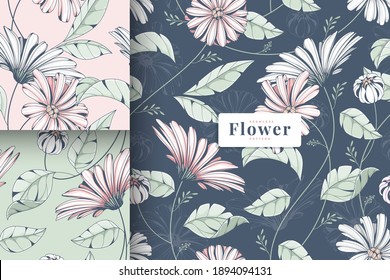 vintage beautiful Floral Seamless Pattern