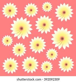 Vintage beautiful flower back pattern pink