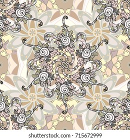 Vintage. Beautiful pattern for decoration and design. Exquisite pattern of watercolor sketches of the flower. Trendy print. Watercolor seamless pattern.