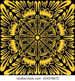 Vintage beautiful pattern with swirls